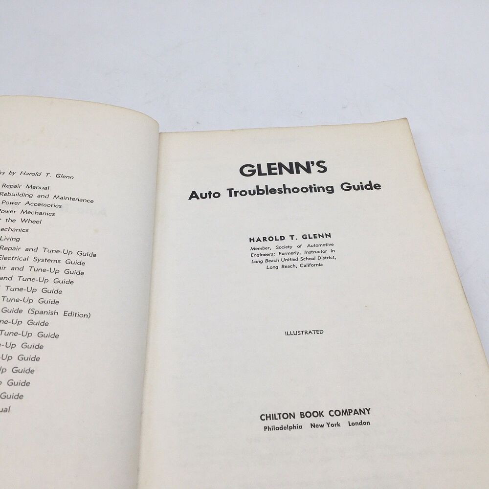 Glenn's Auto Troubleshooting Guide 1970's Book Chilton’s Automotive Guide VTG - Picture 7 of 13